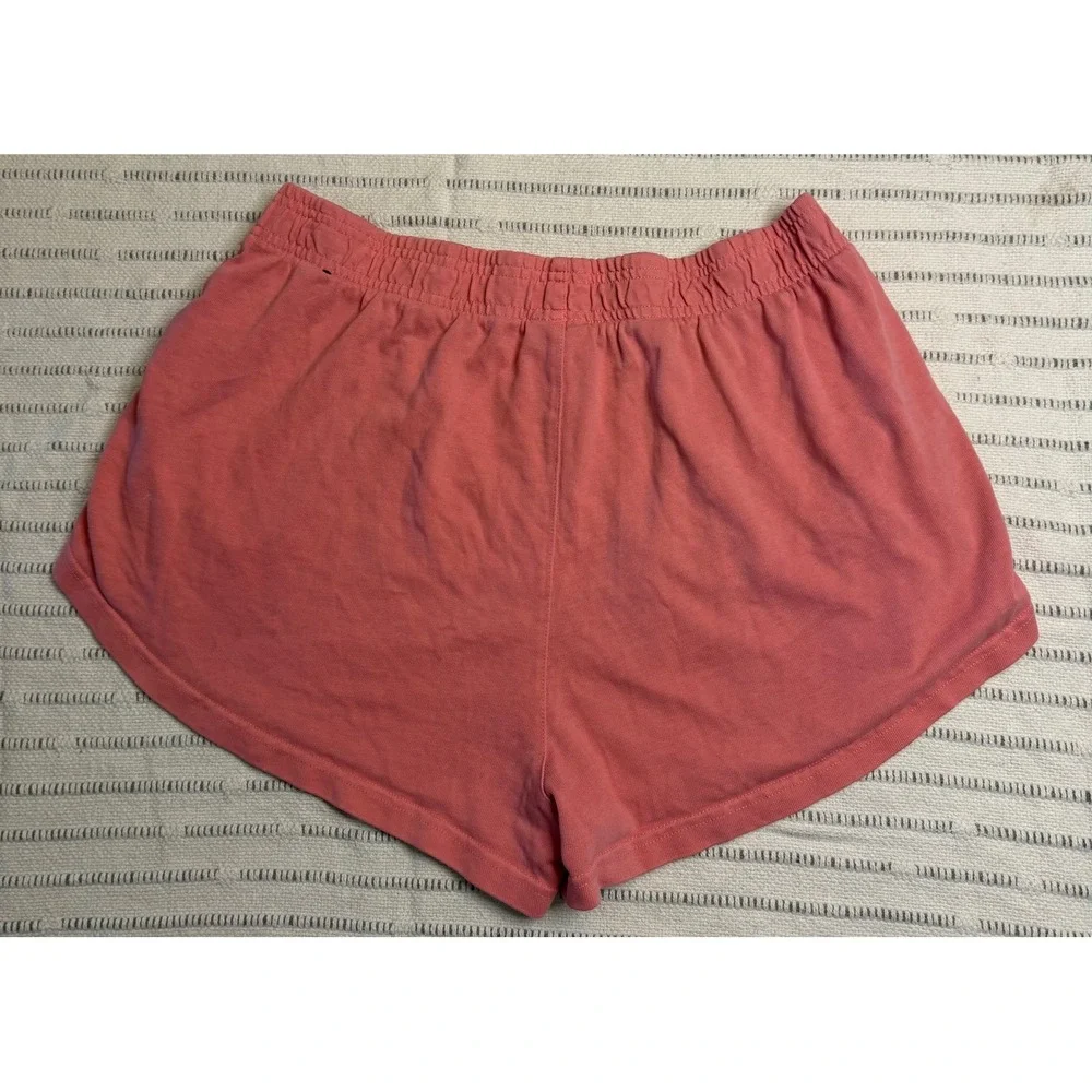 Nike Sportswear Womens Coral Pink Jersey Shorts Elastic Waist Logo Size Large